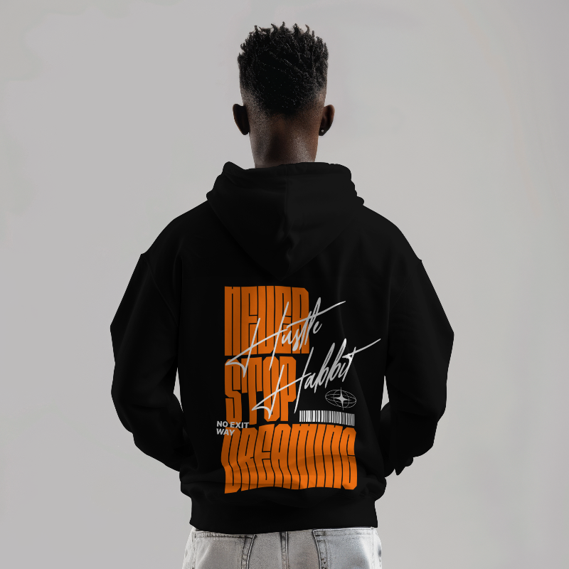 Three-Panel Fleece Hoodie